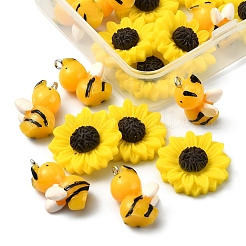 20Pcs 2 Style Opaque Resin Pendants&nbsp;RESI-YW0001-23