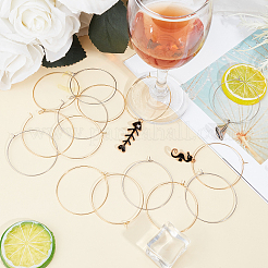 60Pcs 2 Colors 316 Surgical Stainless Steel Wine Glass Charms Rings&nbsp;STAS-DC0001-45