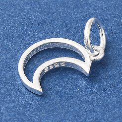 925 Sterling Silver Moon Outline Charms&nbsp;STER-G043-02B-S