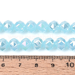 AB Color Plated Imitation Jade Glass Round Beads Strands&nbsp;EGLA-T029-8mm-12J-04