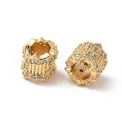 Rack Plating Brass Micro Pave Cubic Zirconia European Beads&nbsp;KK-Q795-03