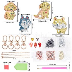 DIY Diamond Painting Keychain Kits&nbsp;DIY-WH0166-39