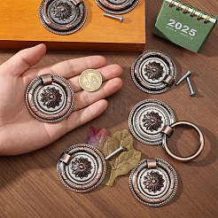 8Pcs Flower Zinc Alloy Cabinet Handles&nbsp;AJEW-FH0006-30A