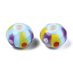 Handmade Porcelain European Beads&nbsp;PORC-S504-005