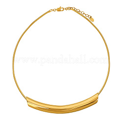 304 Stainless Steel Curved Tube Round Snake Chain Necklaces for Women&nbsp;FS-WG91F2E-02