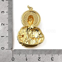 Brass Micro Pave Cubic Zirconia Pendants&nbsp;KK-S523-20G-B