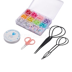 400Pcs Barrel & Cube Plastic/Acrylic Beads&nbsp;DIY-FS0001-52