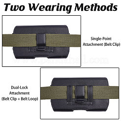 Rectangle Cowhide Mobile Phone Waist Belt Pouches&nbsp;AJEW-WH0596-952
