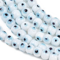 Handmade Evil Eye Lampwork Beads Strands&nbsp;LAMP-Z021-01A