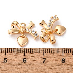 Brass Micro Pave Cubic Zirconia Pendants&nbsp;KK-Z112-11G