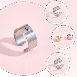 24Pcs 2 Colors 304 Stainless Steel Finger Ring Settings&nbsp;STAS-BBC0010-09D
