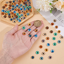 100Pcs 10 Styles Eye Pattern Glass Cabochons&nbsp;DIY-ME0002-15