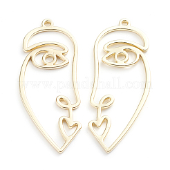 Alloy Open Back Bezel Pendants&nbsp;PALLOY-I197-17G