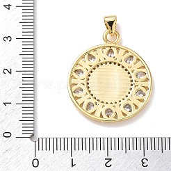 Religion Brass Micro Pave Clear Cubic Zirconia Pendants&nbsp;KK-L268-020G-06