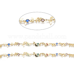 3.28 Feet Brass Handmade Beaded Chains&nbsp;X-CHC-I031-13G