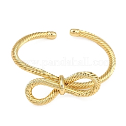Twisted Brass Cuff Bangles&nbsp;BJEW-C112-07G