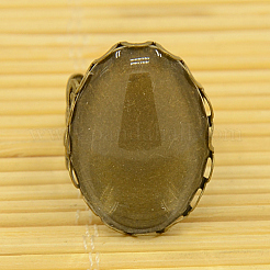 DIY Antique Bronze Brass Pad Ring Making&nbsp;RJEW-MSMC002-11