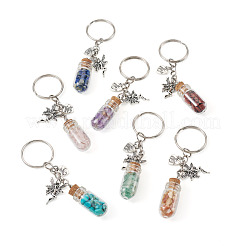 14Pcs 7 Styles Glass Wish Bottle Keychains&nbsp;KEYC-TADJ00010