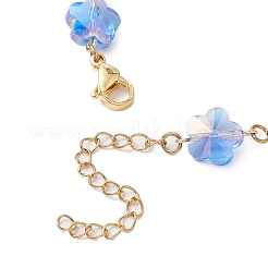 Brass Cable Chains Beads Bracelets for Women&nbsp;BJEW-JB11470-04