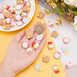 50Pcs 5 Style Resin Cabochons&nbsp;RESI-SC0001-98