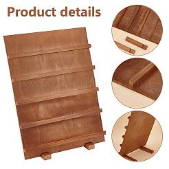 5-Tier Wood Earring Display Card Stands&nbsp;ODIS-WH0025-164