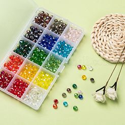 15 Colors Electroplate Glass Beads&nbsp;EGLA-X0006-02B-8mm