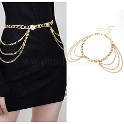 Coin Tassel Alloy Curb Chain Multilayer Waist Belly Chains for Women&nbsp;FS-WGC6A1A-01