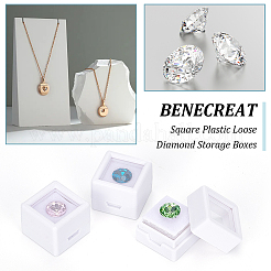 Square Plastic Loose Diamond Storage Boxes&nbsp;CON-WH0095-49A
