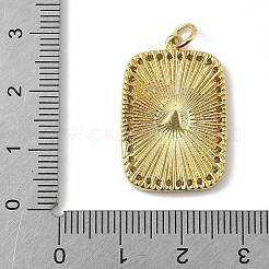 Brass Micro Pave Cubic Zirconia Pendants with Enamel&nbsp;KK-Q039-11G