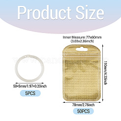 50Pcs Rectangle Plastic Resealable Packaging Bags&nbsp;OPP-TA0001-30B