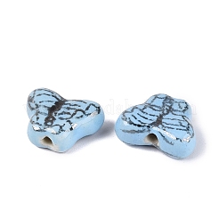 Hand Painted Butterfly Porcelain Beads&nbsp;PORC-Q006-05E