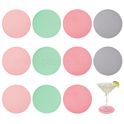 8Pcs 4 Colors PU Leather Cup Mats&nbsp;DJEW-MB0001-01