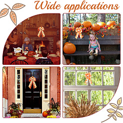 4Pcs 2 Style Pumpkin Pattern Ployester Bowknot Display Decoration&nbsp;DIY-CA0004-37