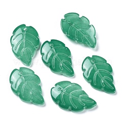 Baking Paint Imitation Jade Glass Pendants&nbsp;EGLA-M027-01A
