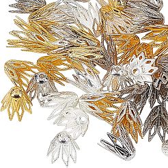 Multi-Petal Brass Bead Caps&nbsp;KK-CA0001-01