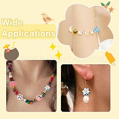 10Pcs 10 Colors Glass Enamel Beads&nbsp;LAMP-CJ0002-48