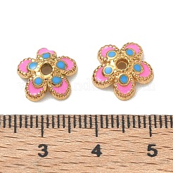 304 Stainless Steel Enamel Bead Caps&nbsp;SA-CBAD60D-09G-01