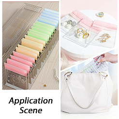 Rectangle Transparent ABS Plastic Jewelry Storage Boxes with Lid and PVC Bags&nbsp;CON-WH20001-17A