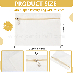 Cloth Zipper Jewelry Bag Gift Pouches&nbsp;ABAG-WH0040-53E