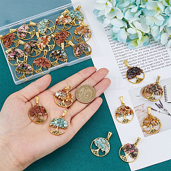 32Pcs 8 Colors Tibetan Style Alloy Pendants&nbsp;PALLOY-FH00018