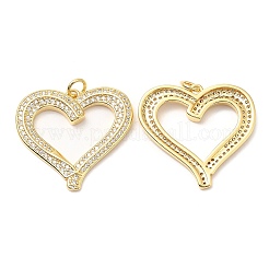 Rack Plating Brass Micro Pave Cubic Zirconia Pendants&nbsp;KK-A185-12G
