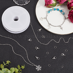 DIY 304 Stainless Steel Paperclip Chains Necklaces/Bracelets Making Kits&nbsp;DIY-SC0029-36