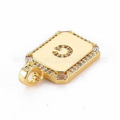 Brass Micro Pave Cubic Zirconia Pendants&nbsp;KK-S354-338-A-NF