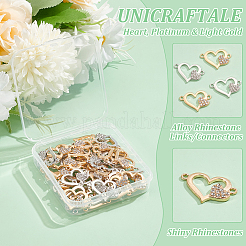 48Pcs 2 Colors Alloy Rhinestone Links/Connectors&nbsp;FIND-UN0016-40