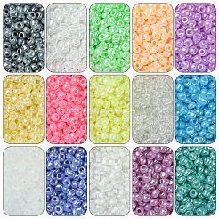 225G 15 Colors Glass Seed Beads&nbsp;SEED-FS0001-35