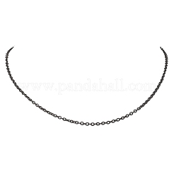 2.5MM 304 Stainless Steel Textured Cable Chain Necklaces for Women Men&nbsp;NJEW-JN05819-01