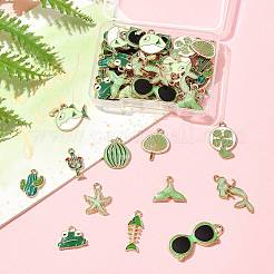 48Pcs 12 Styles Alloy Enamel Pendants&nbsp;ENAM-FS0003-58