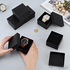 Striped Textured Cardboard Watch Packing Boxes&nbsp;LS-CON-WH0100-71B