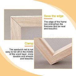 3Pcs 3 Style Wooden Paper Making&nbsp;DIY-FH0004-03