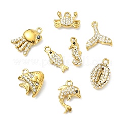 8Pcs 8 Styles Ocean Theme 304 Stainless Steel Charms&nbsp;STAS-CJ0003-52